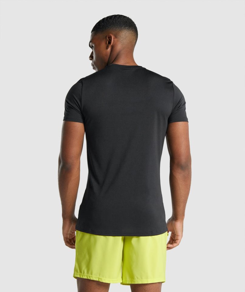 Men's Gymshark Arrival Graphic T-Shirts Black | NZ 9BMTEY